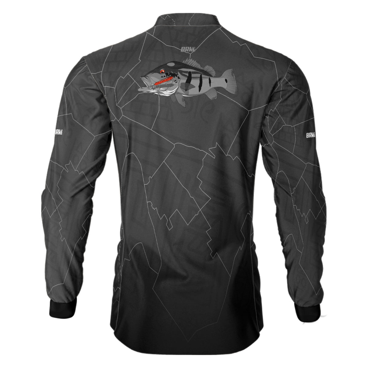 Camisa de Pesca Brk Amazon Tucunaré Açu Black com Proteção Solar UV50+ - Brk Fishing