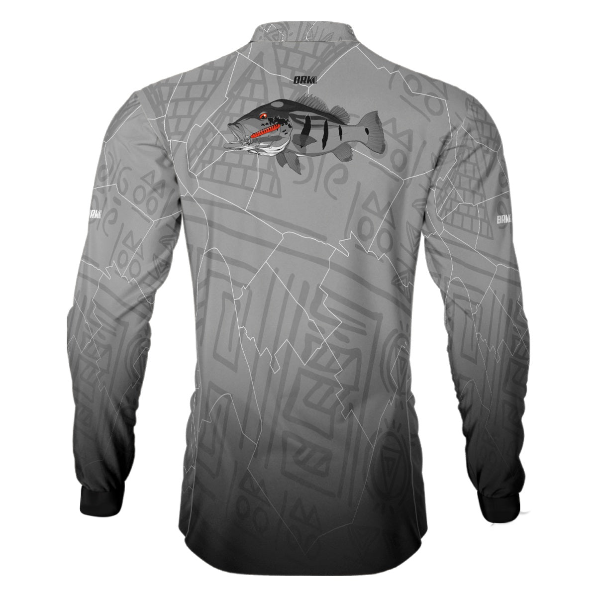 Camisa de Pesca Brk Amazon Tucunaré Açu Cinza com Proteção Solar UV50+ - Brk Fishing