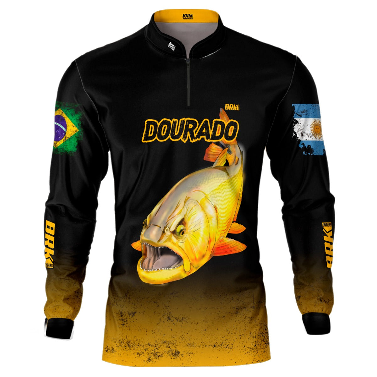 Camisa de Pesca Brk Argentina Brasil Dourado com Proteção Solar UV50+ - Brk Fishing