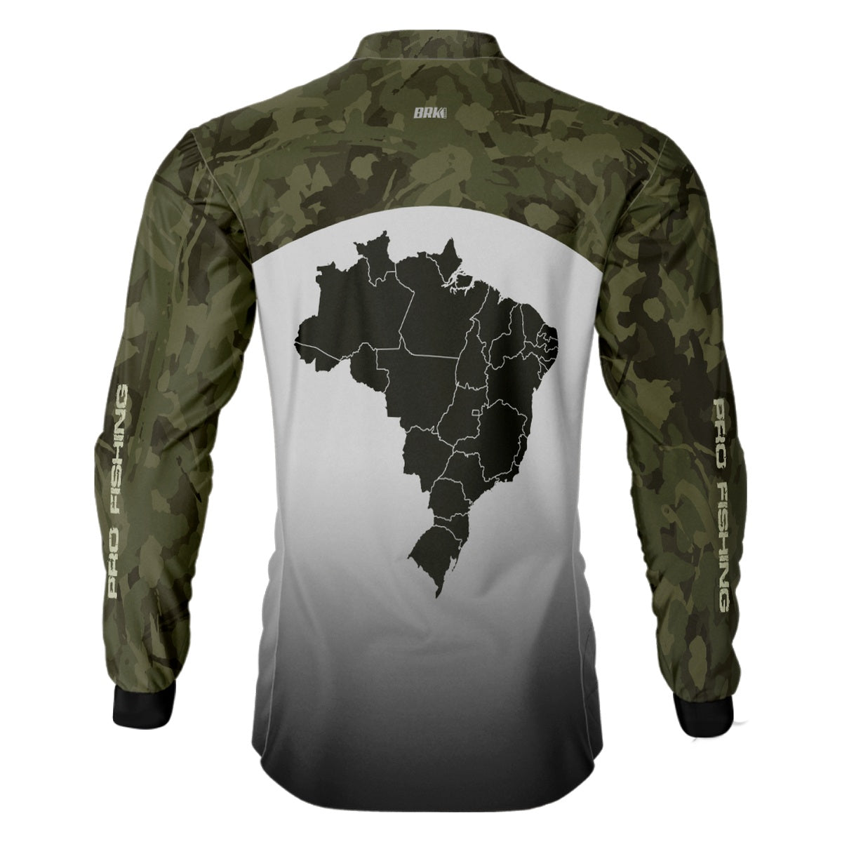 Camisa de Pesca Brk Compass Camuflado Branco com Proteção Solar UV50+ - Brk Fishing