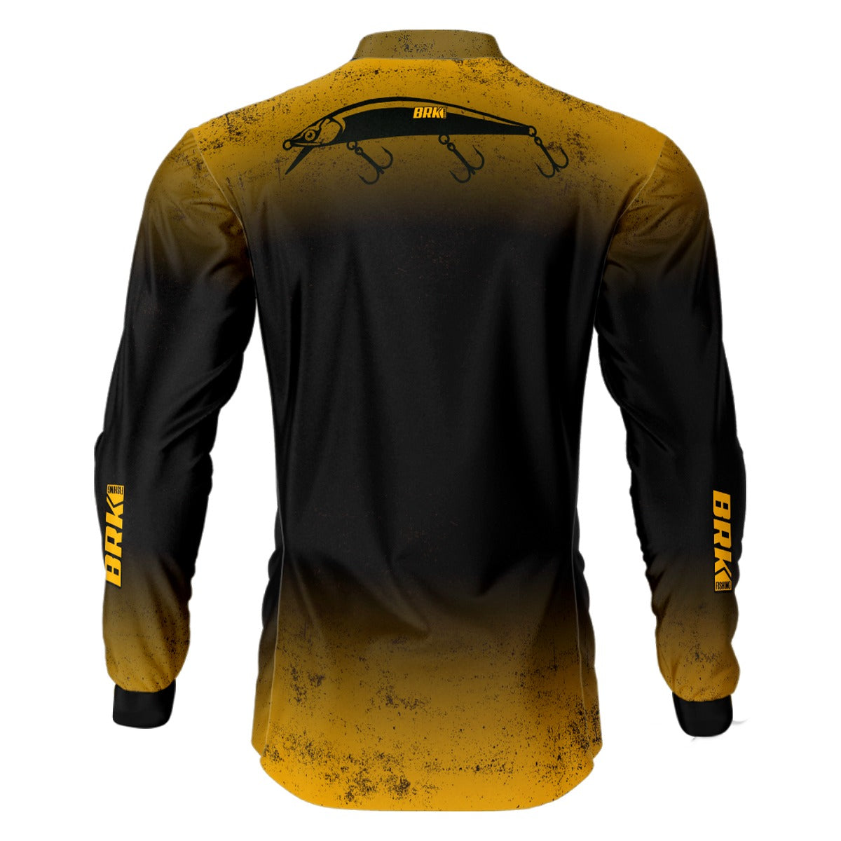 Camisa de Pesca Brk Isca Meia Água Tres Garateias Amarela com UV50+ - Brk Fishing