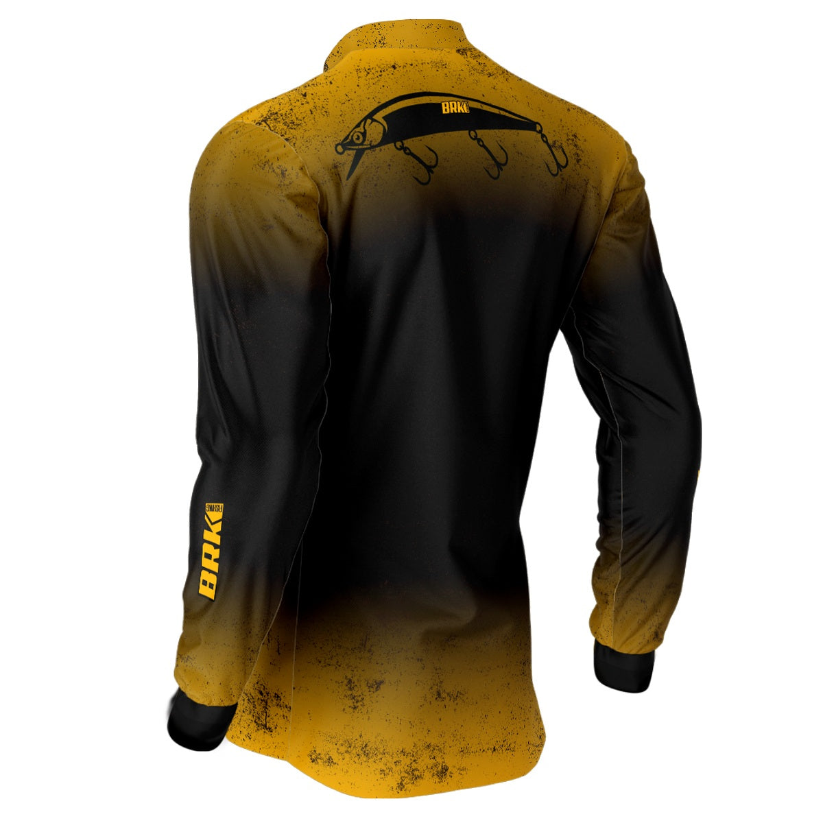 Camisa de Pesca Brk Isca Meia Água Tres Garateias Amarela com UV50+ - Brk Fishing