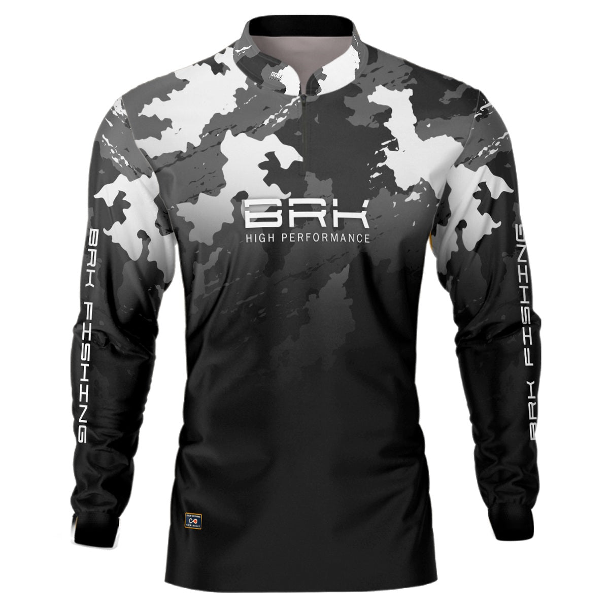Camisa de Pesca Brk Camuflado Cinza 01 com Proteção Solar UV50+ - Brk Fishing