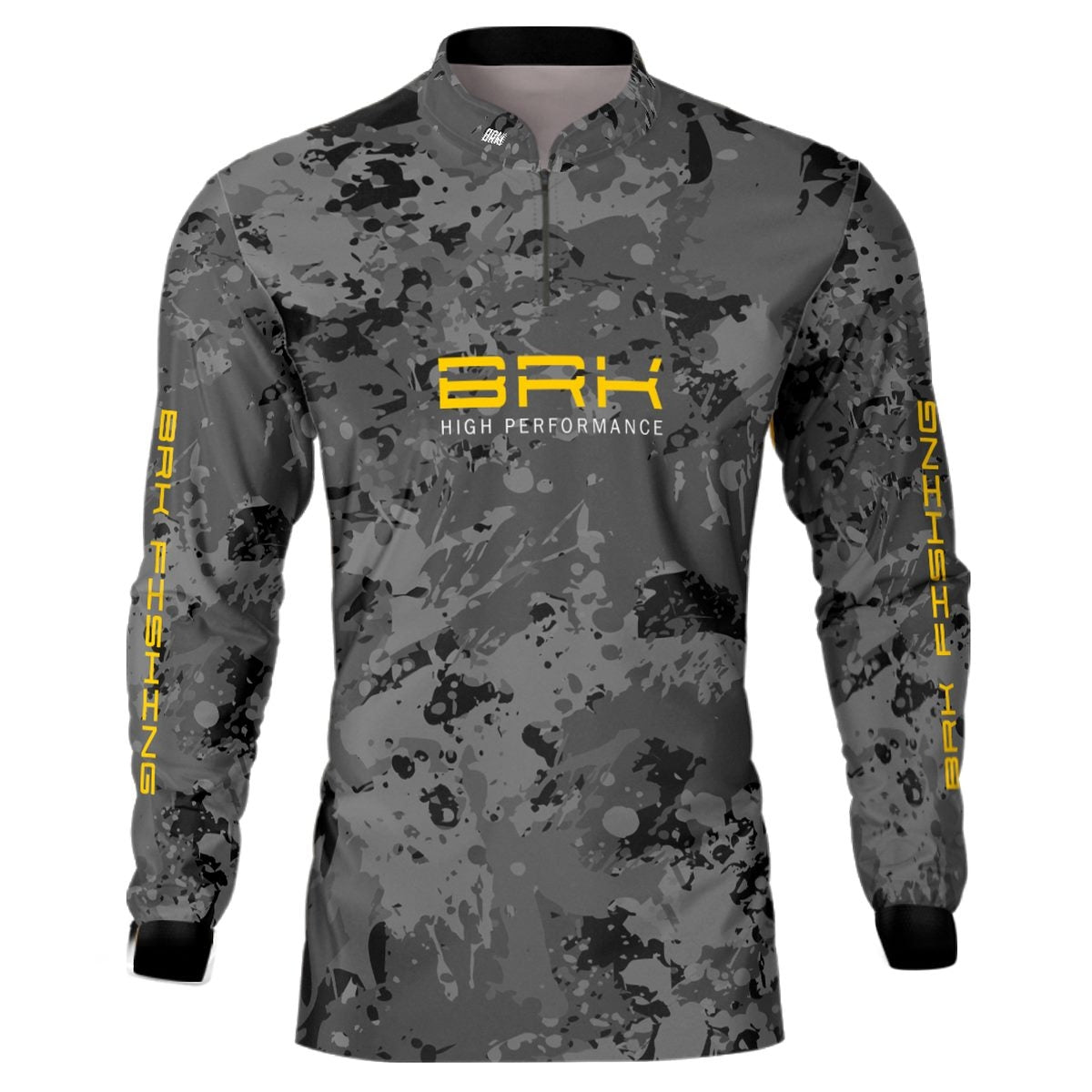 Camisa de Pesca Brk Camuflado Cinza 02 com Proteção Solar UV50+ - Brk Fishing