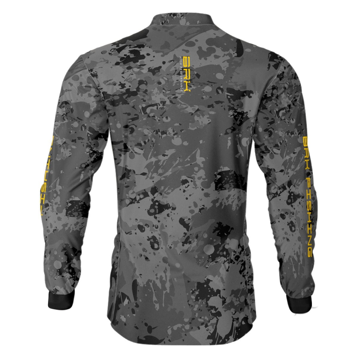 Camisa de Pesca Brk Camuflado Cinza 02 com Proteção Solar UV50+ - Brk Fishing
