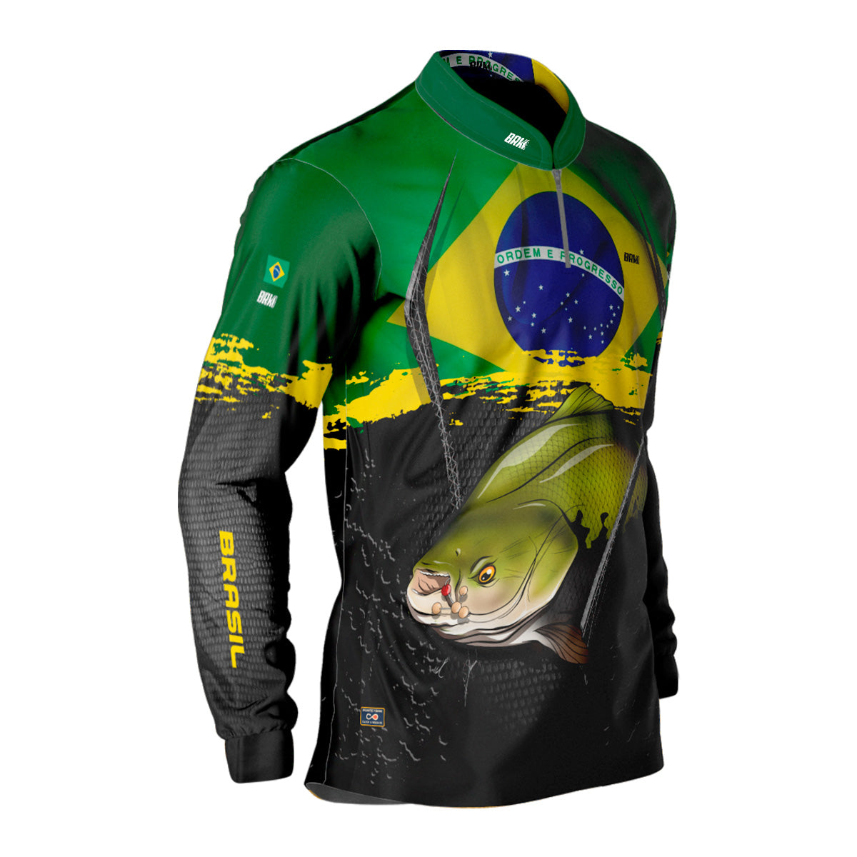Camisa de Pesca Brk Tambaqui Brasil Proteção Solar UV50+ - Brk Fishing