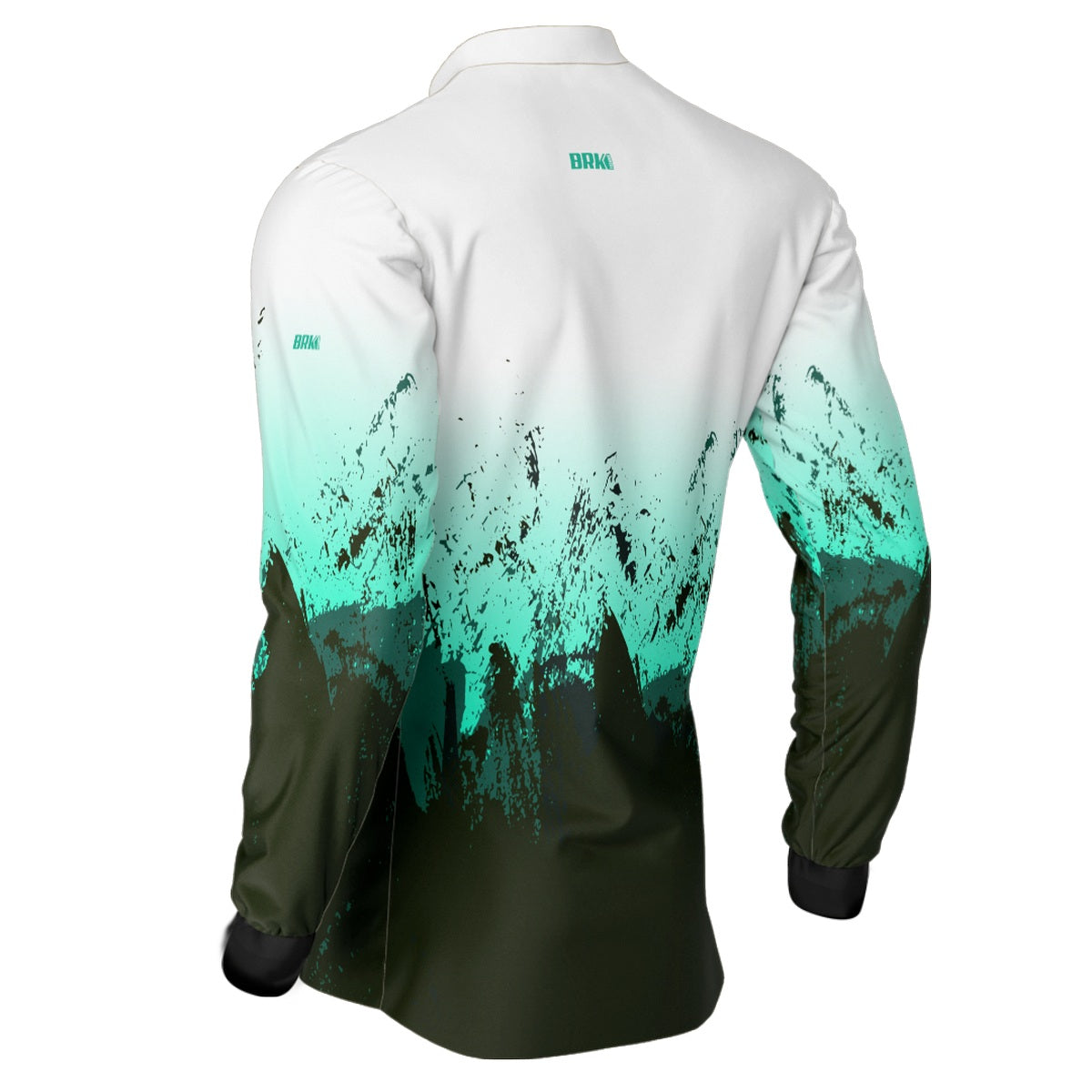 Camisa de Pesca Brk Verde com Branco Tucunaré com UV50+ - Brk Fishing