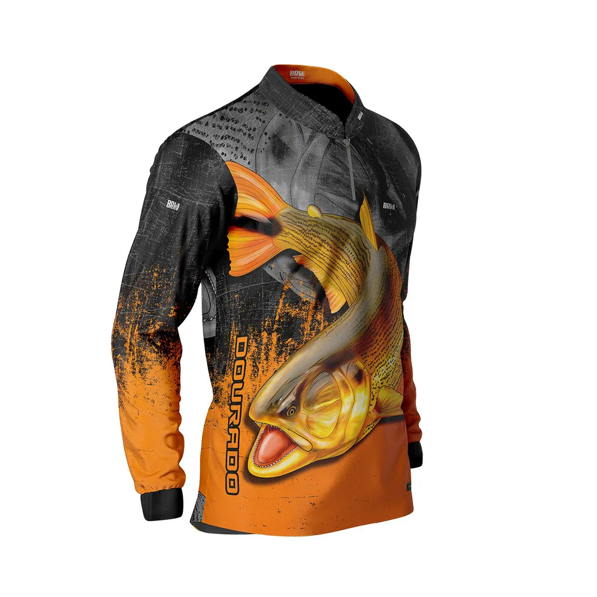 Camisa de Pesca Brk Dourado Laranja com Proteção UV50+ - Brk Fishing