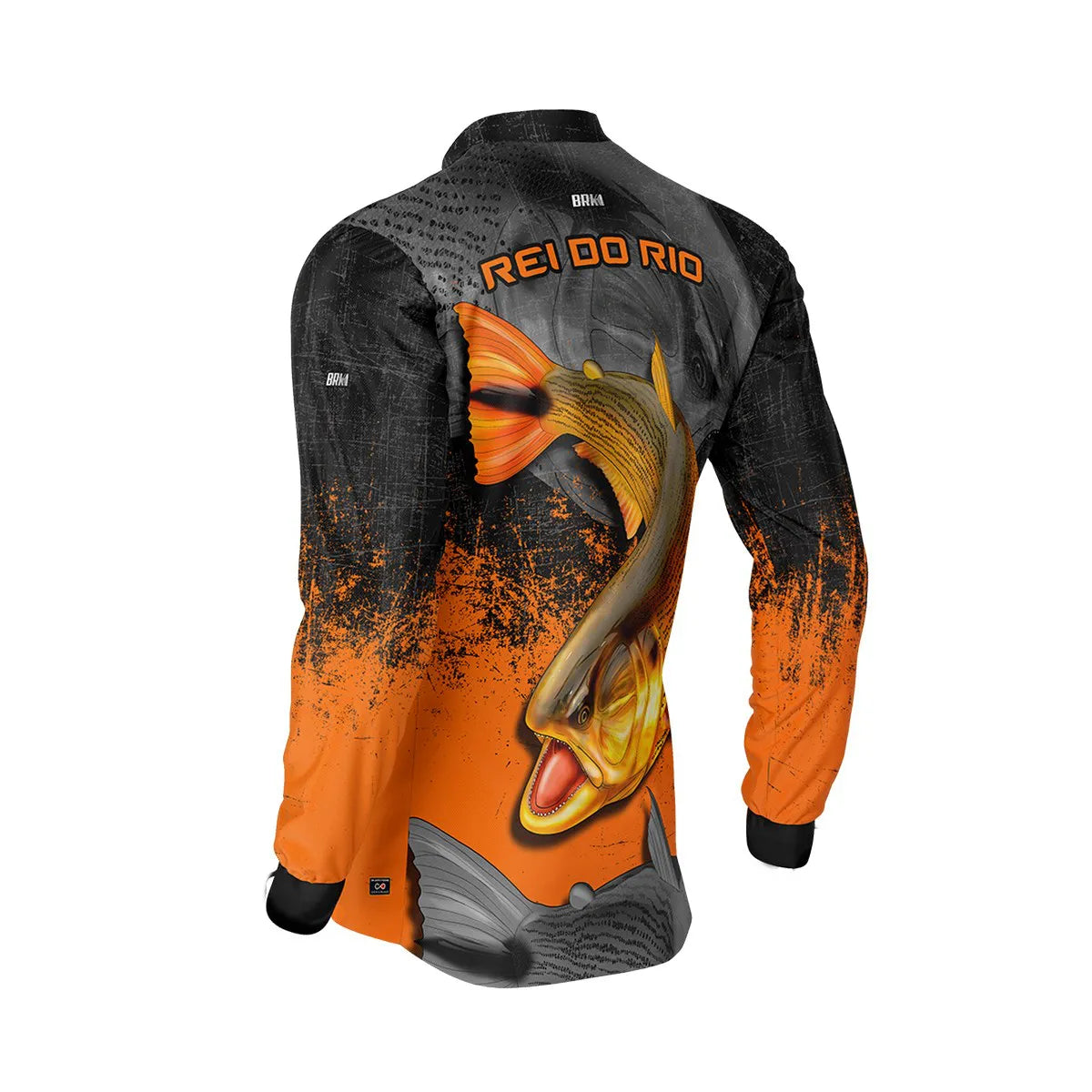 Camisa de Pesca Brk Dourado Laranja com Proteção UV50+ - Brk Fishing