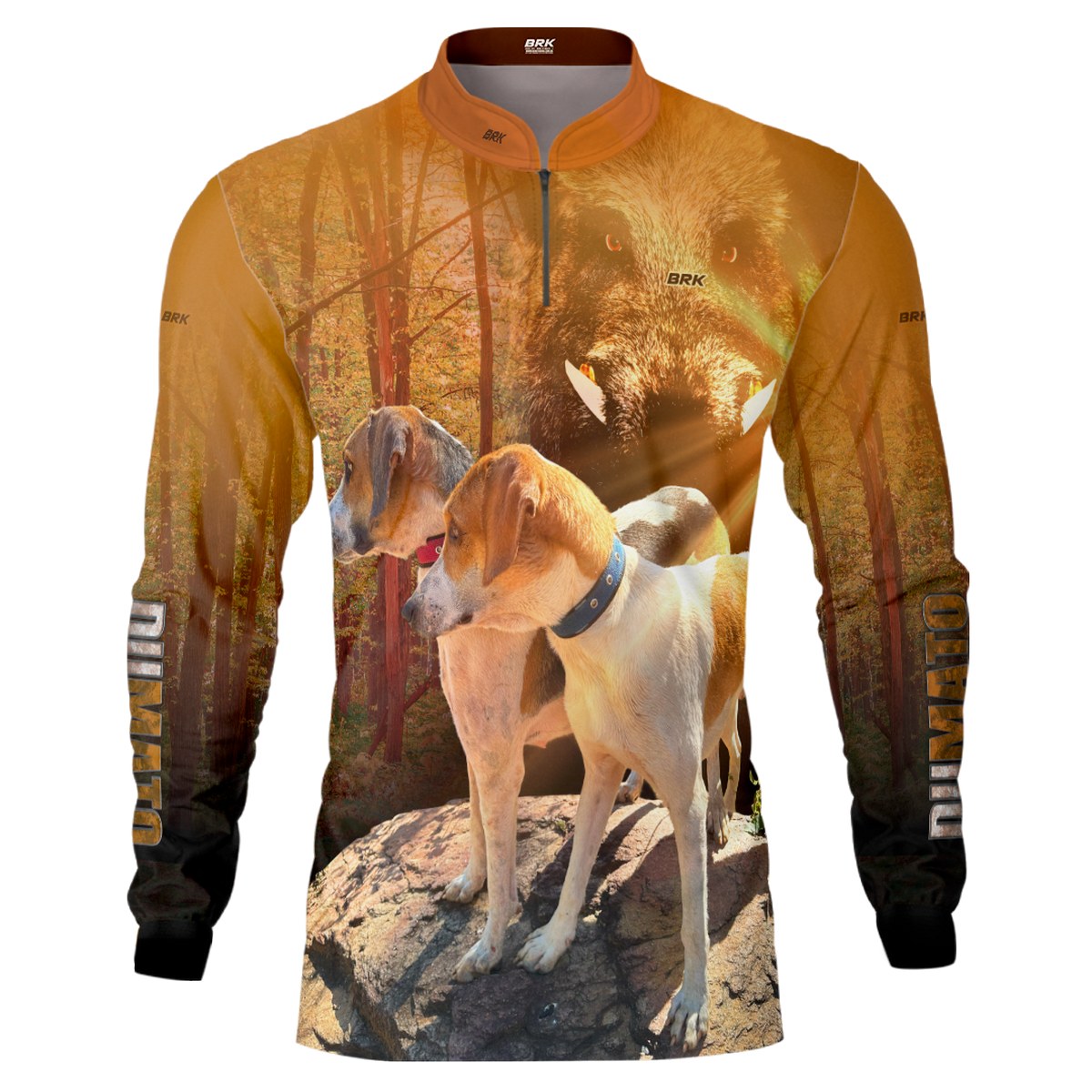 Camisa de Caça Brk Dumato Javali Foxhound Floresta com UV50+ - Brk Fishing