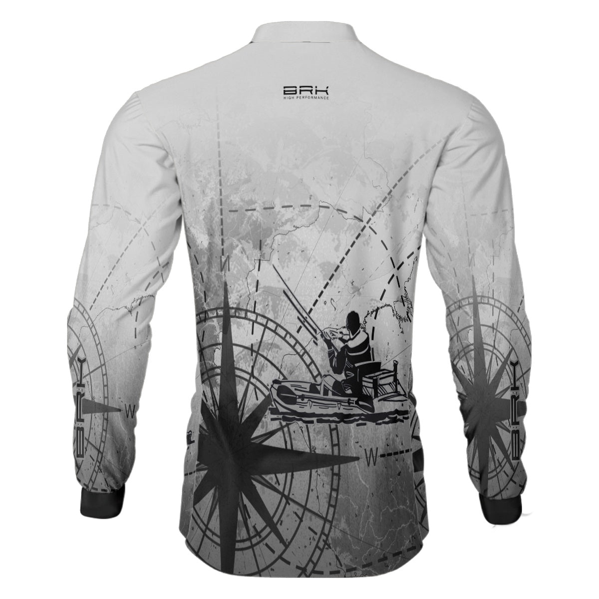 Camisa de Pesca Brk Caiaque Cinza com UV50+ - Brk Fishing