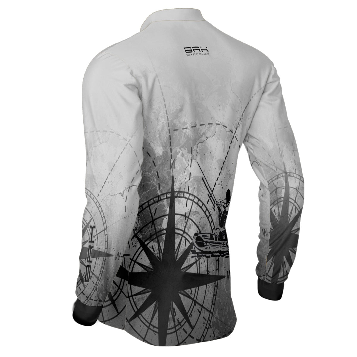 Camisa de Pesca Brk Caiaque Cinza com UV50+ - Brk Fishing
