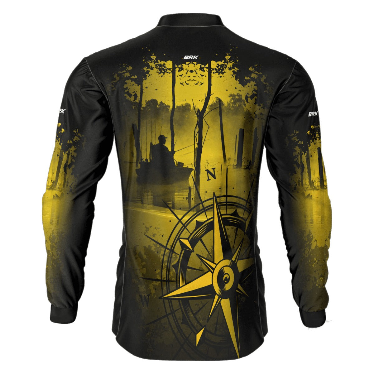 Camisa de Pesca Brk Caiaque Amarelo com UV50+ - Brk Fishing