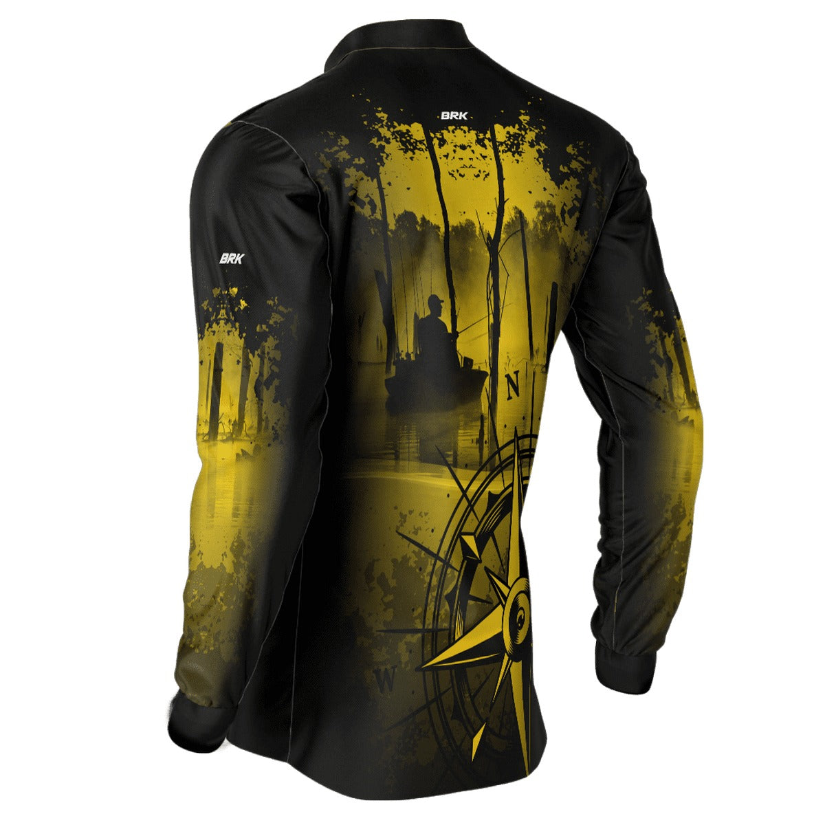 Camisa de Pesca Brk Caiaque Amarelo com UV50+ - Brk Fishing