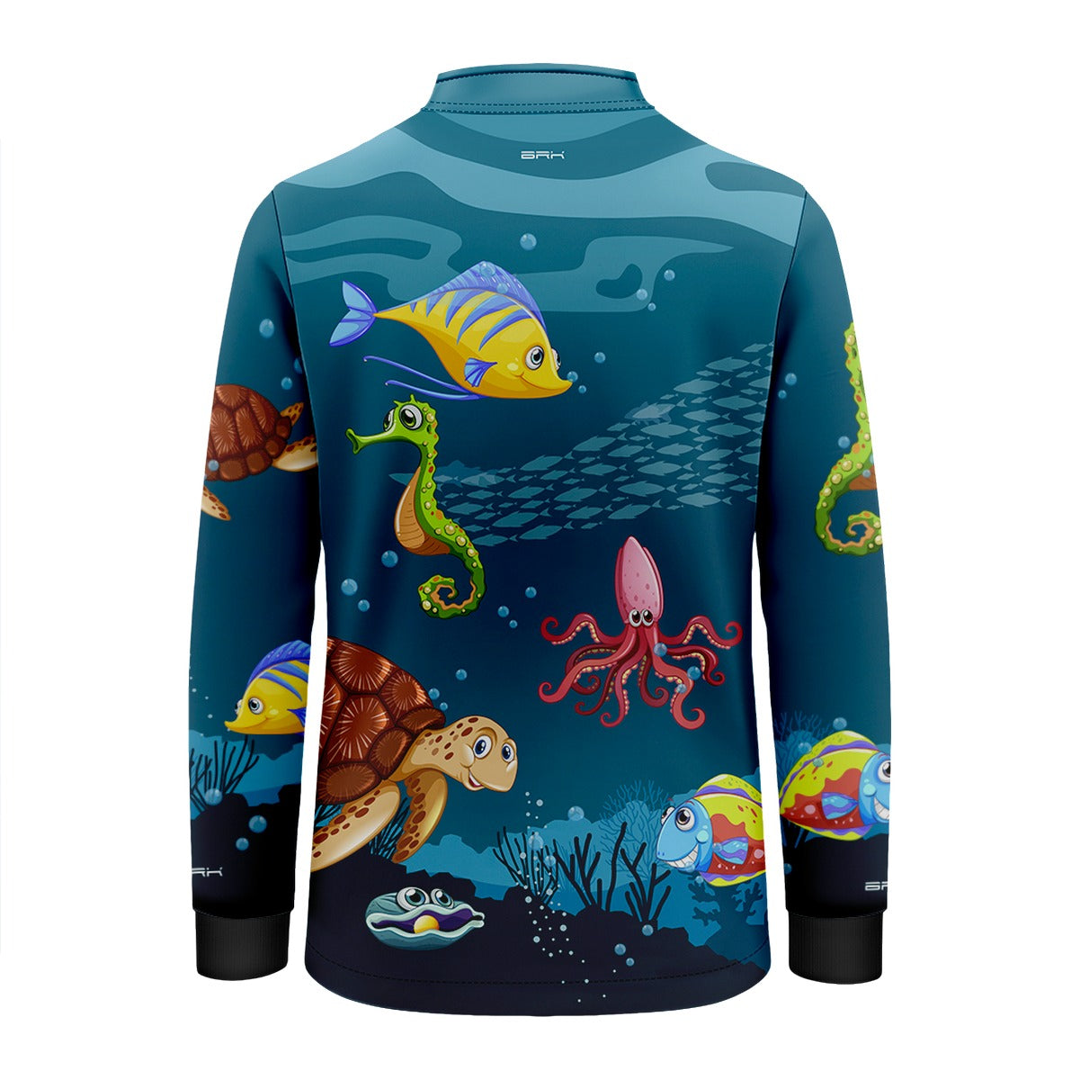 Camisa de Pesca Infantil Brk Animais Marinhos com UV50 + - Brk Fishing