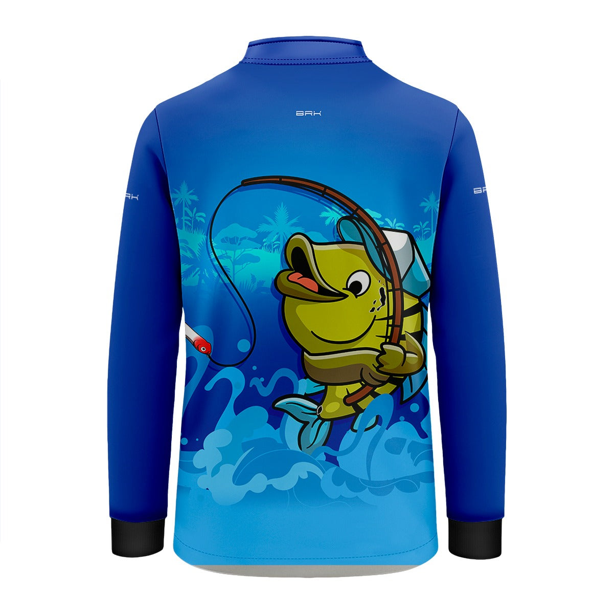Camisa de Pesca Infantil Brk Tucunaré Azul com UV50 + - Brk Fishing