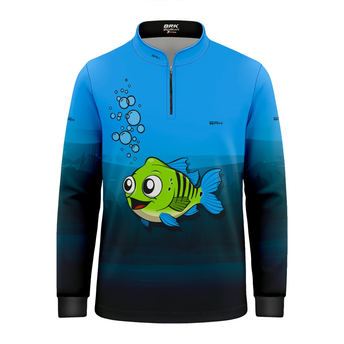 Camisa de Pesca Infantil Brk Tucuna Azul com UV50 + - Brk Fishing