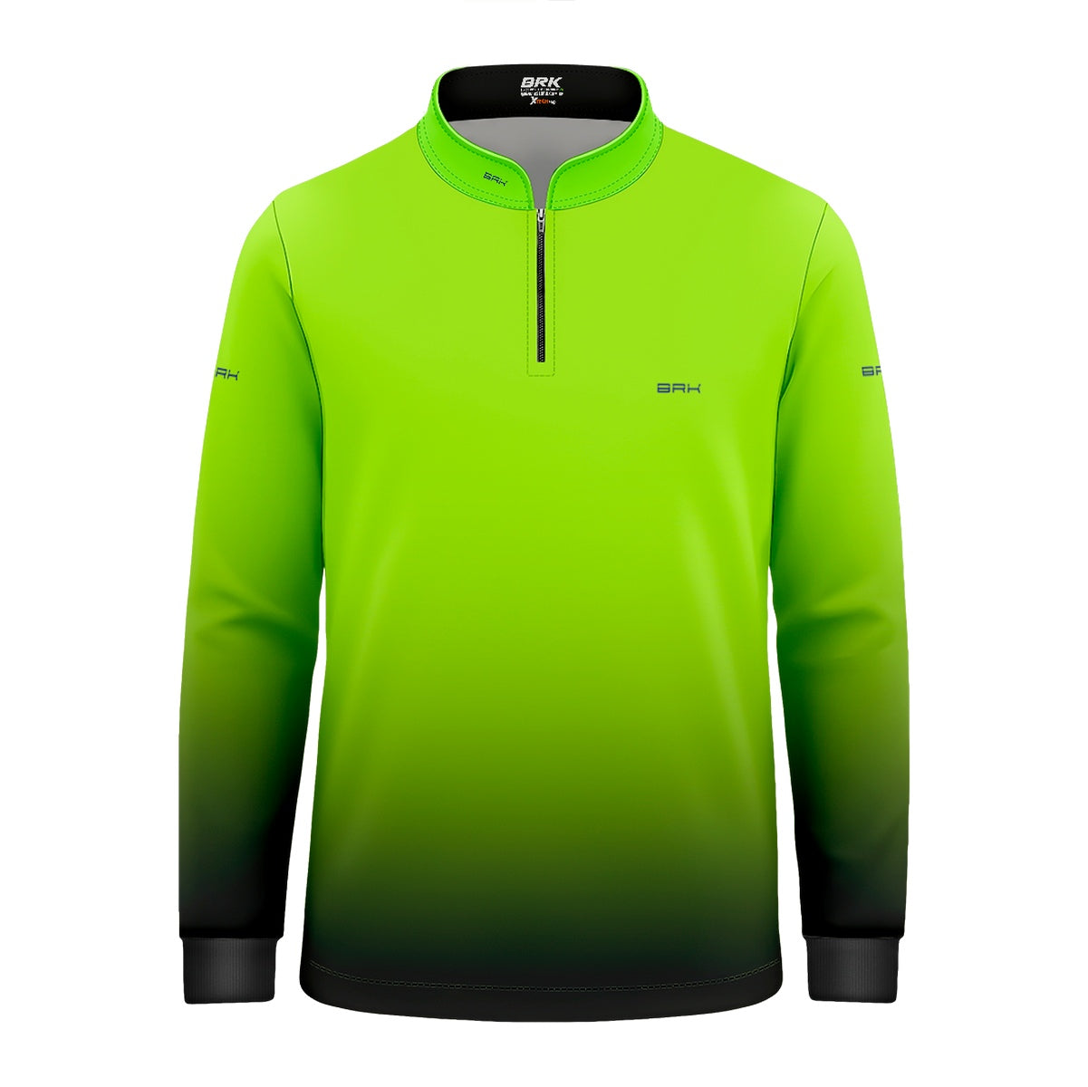 Camisa de Pesca Infantil Brk Verde Limão com UV50 + - Brk Fishing