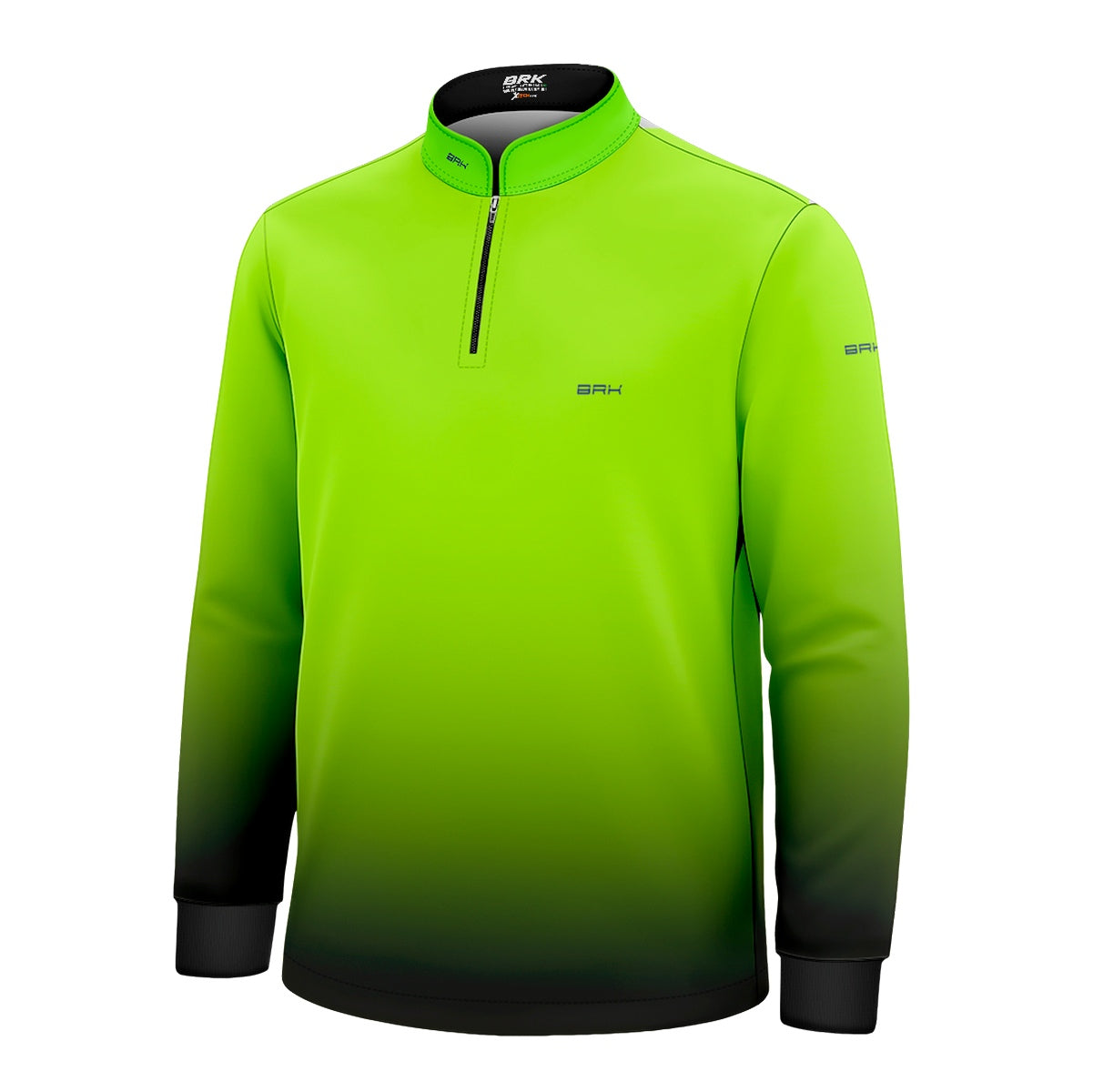 Camisa de Pesca Infantil Brk Verde Limão com UV50 + - Brk Fishing