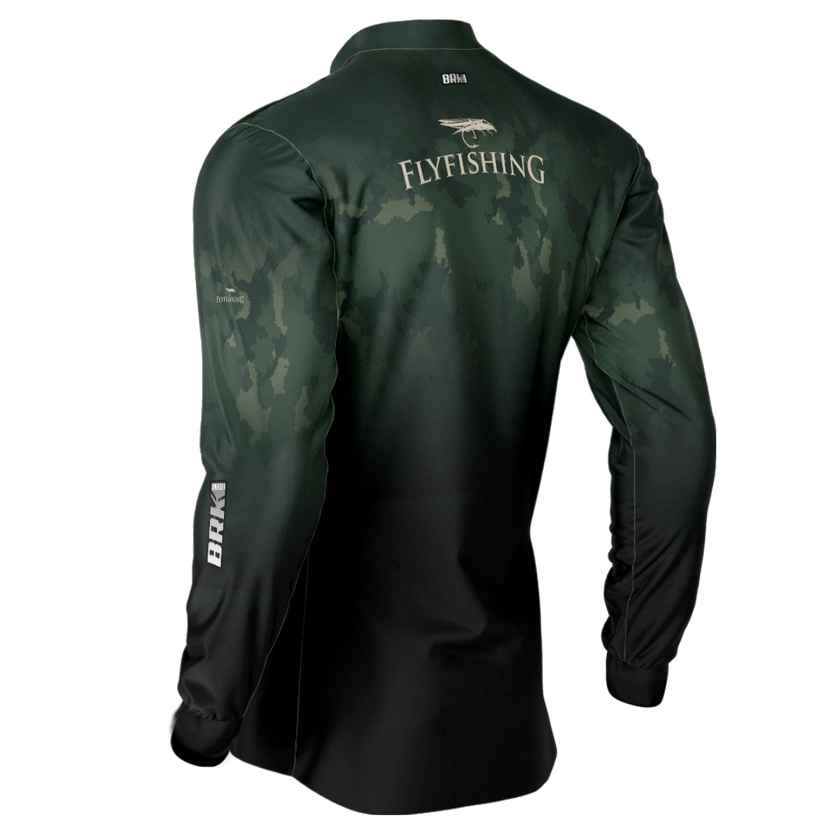 Camisa de Pesca Brk Fly Fishing Lure Verde Camo com UV50+ - Brk Fishing