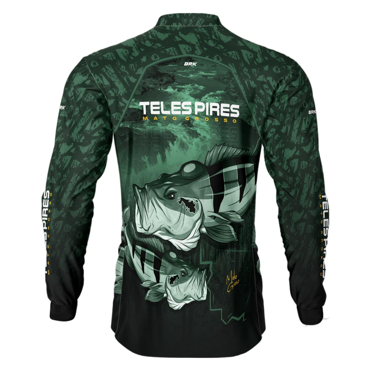 Camisa de Pesca Brk Rio Teles Pires Tucunare Açu com UV50+ - Brk Fishing