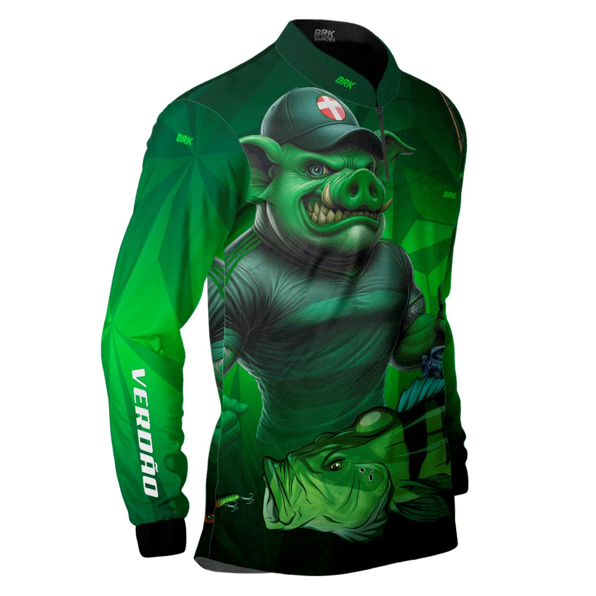 Camisa de Pesca Brk Verdão Bi Campeão com UV50+ - Brk Fishing