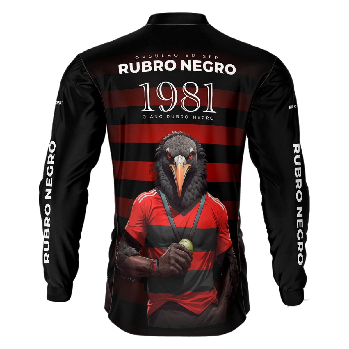 Camisa de Pesca Brk Orgulho de ser Rubro Negro com UV50+ - Brk Fishing