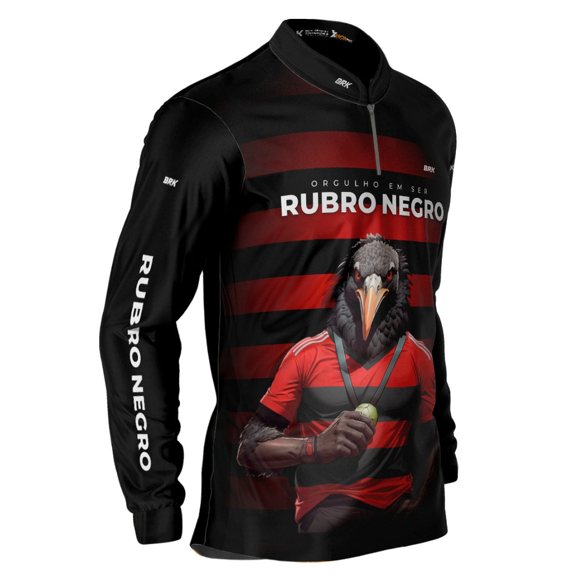 Camisa de Pesca Brk Orgulho de ser Rubro Negro com UV50+ - Brk Fishing