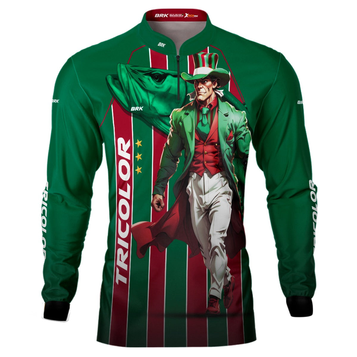 Camisa de Pesca Brk Fluzão Tricolor Carioca com UV50+ - Brk Fishing