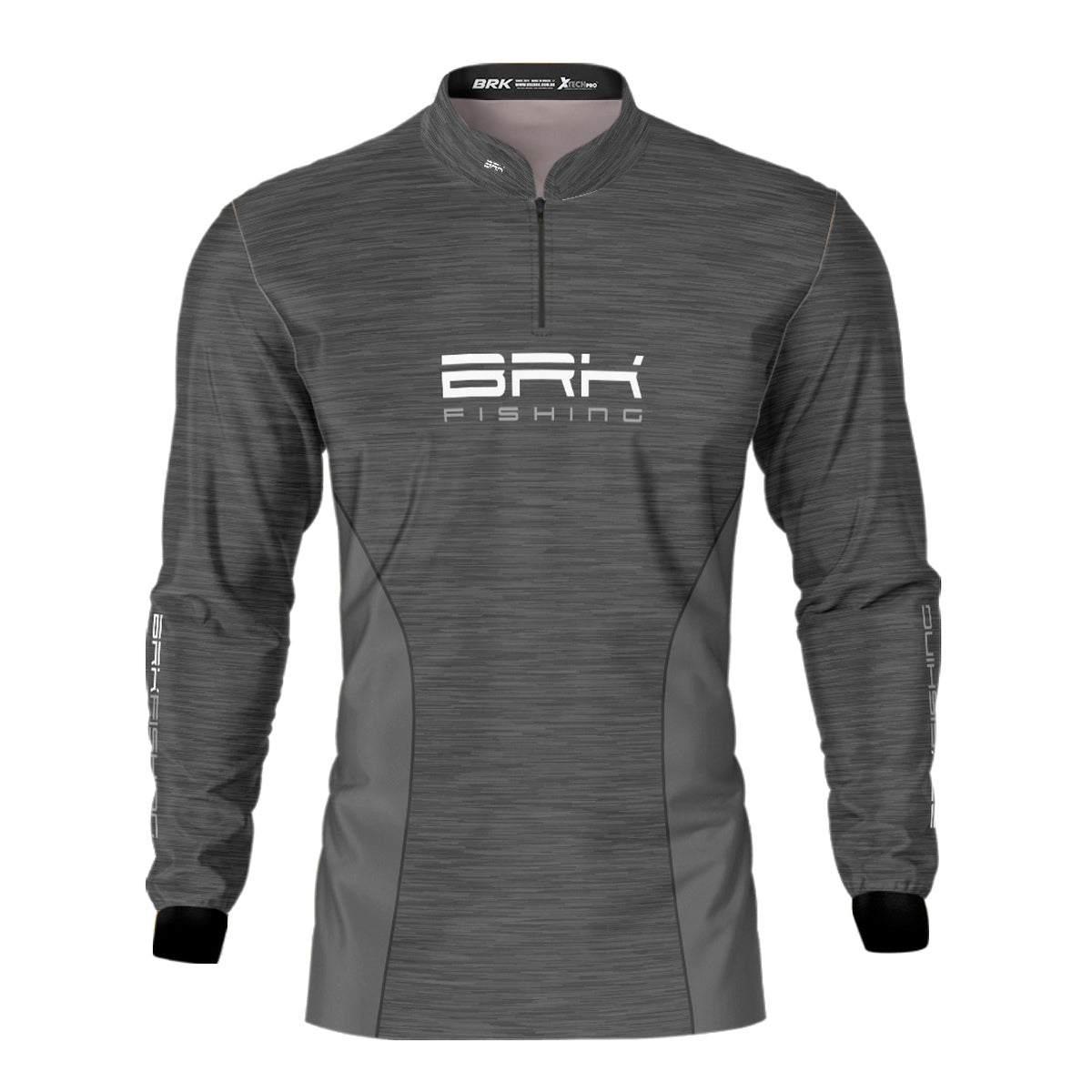 Camisa de Pesca Brk Fishing Cinza Mesclado com UV50+ - Brk Fishing