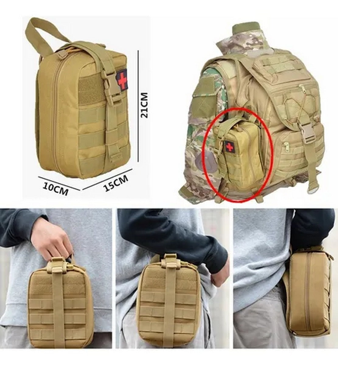 Bolsa Tática Deyu Kit Primeiros Socorros Organizadora Emergência