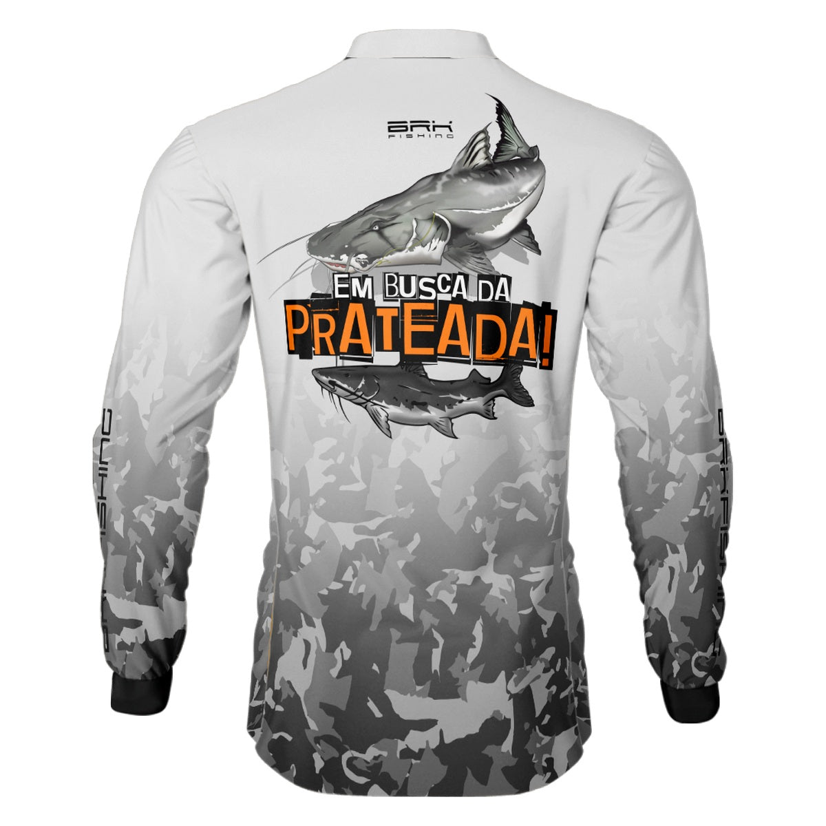 Camisa de Pesca Branca Brk Em Busca da Prateada com UV50+ - Brk Fishing