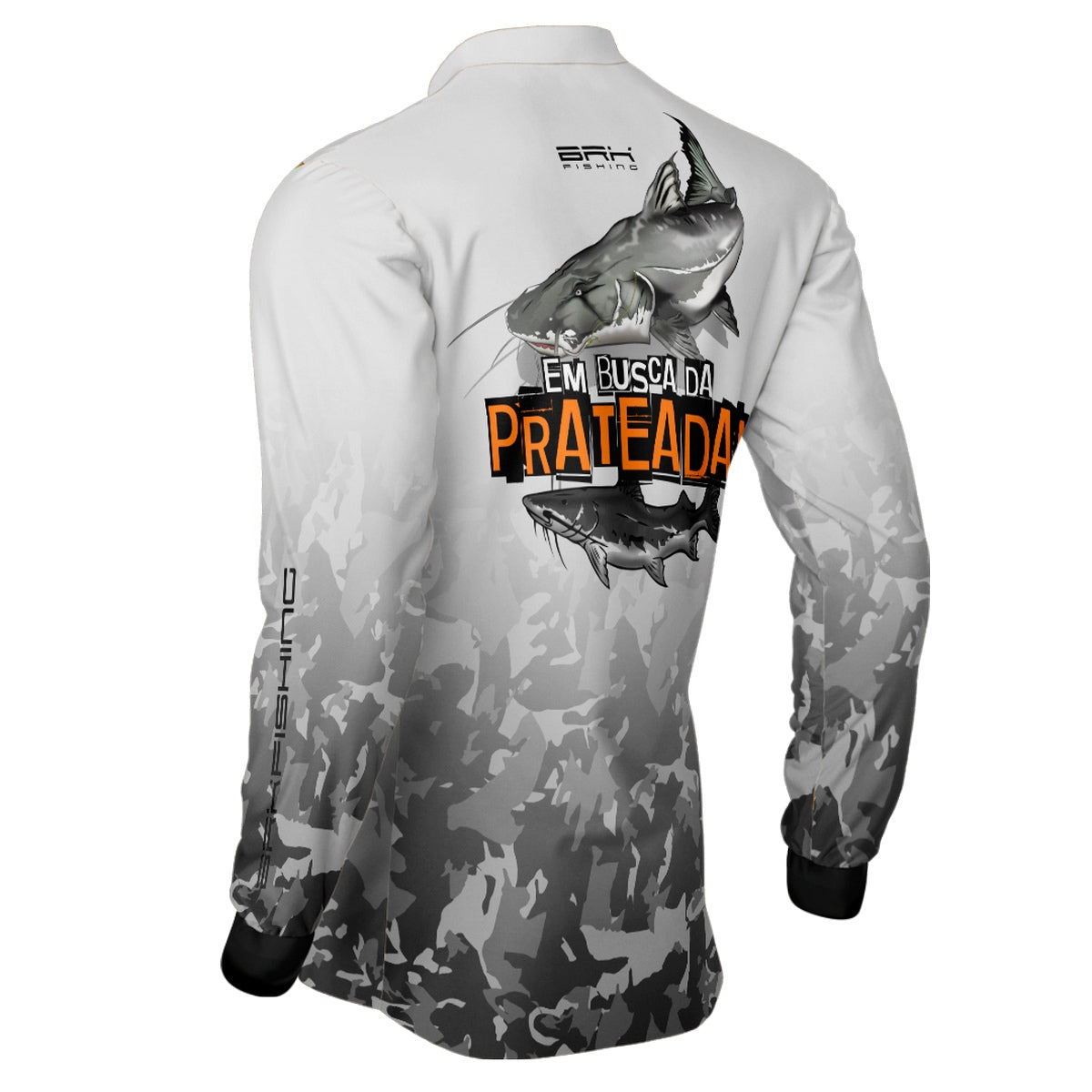 Camisa de Pesca Branca Brk Em Busca da Prateada com UV50+ - Brk Fishing