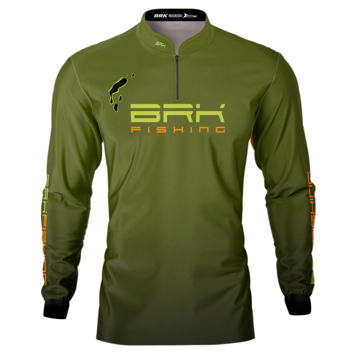 Camisa de Pesca Brk Verde Tucunaré Azul com UV50+ - Brk Fishing