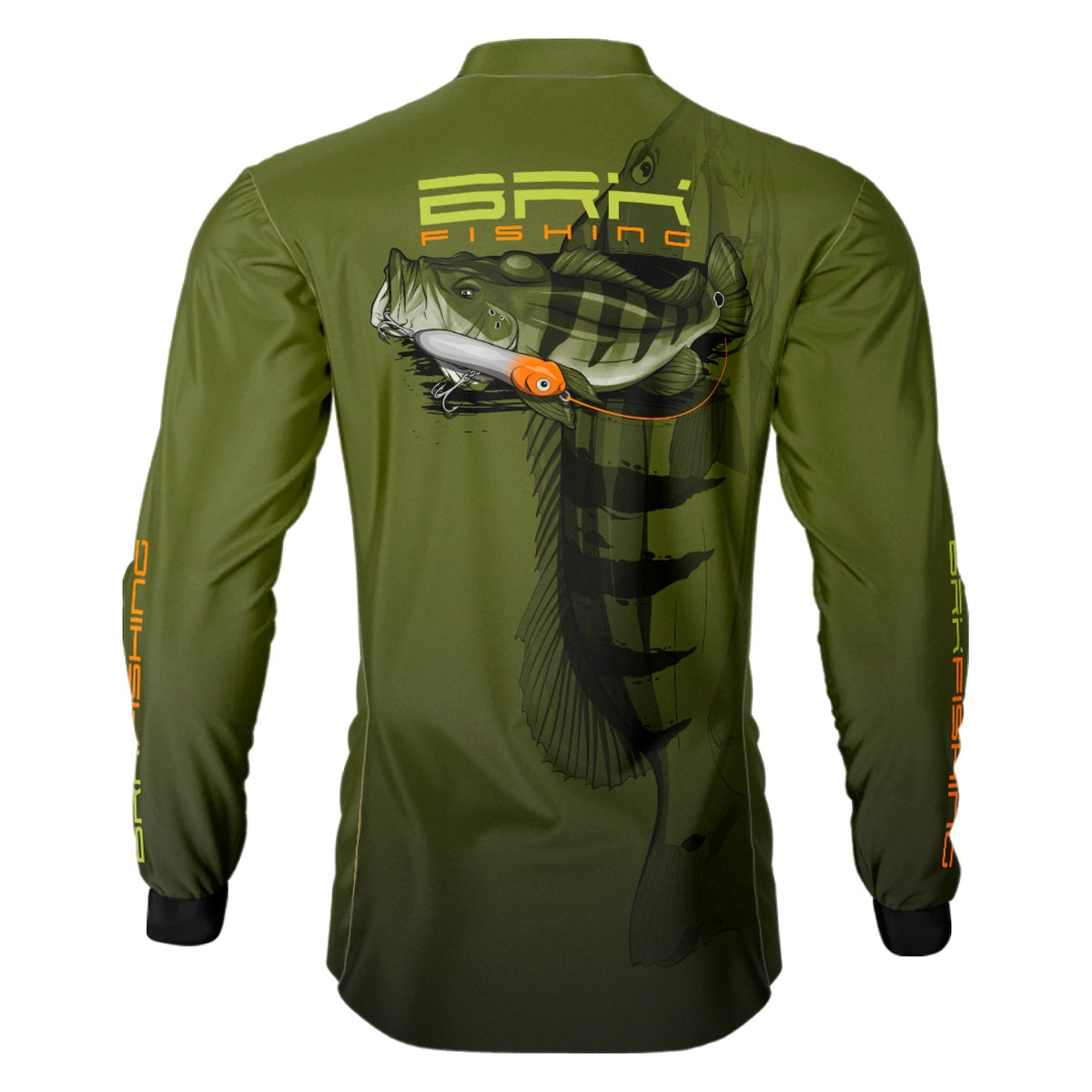 Camisa de Pesca Brk Verde Tucunaré Azul com UV50+ - Brk Fishing