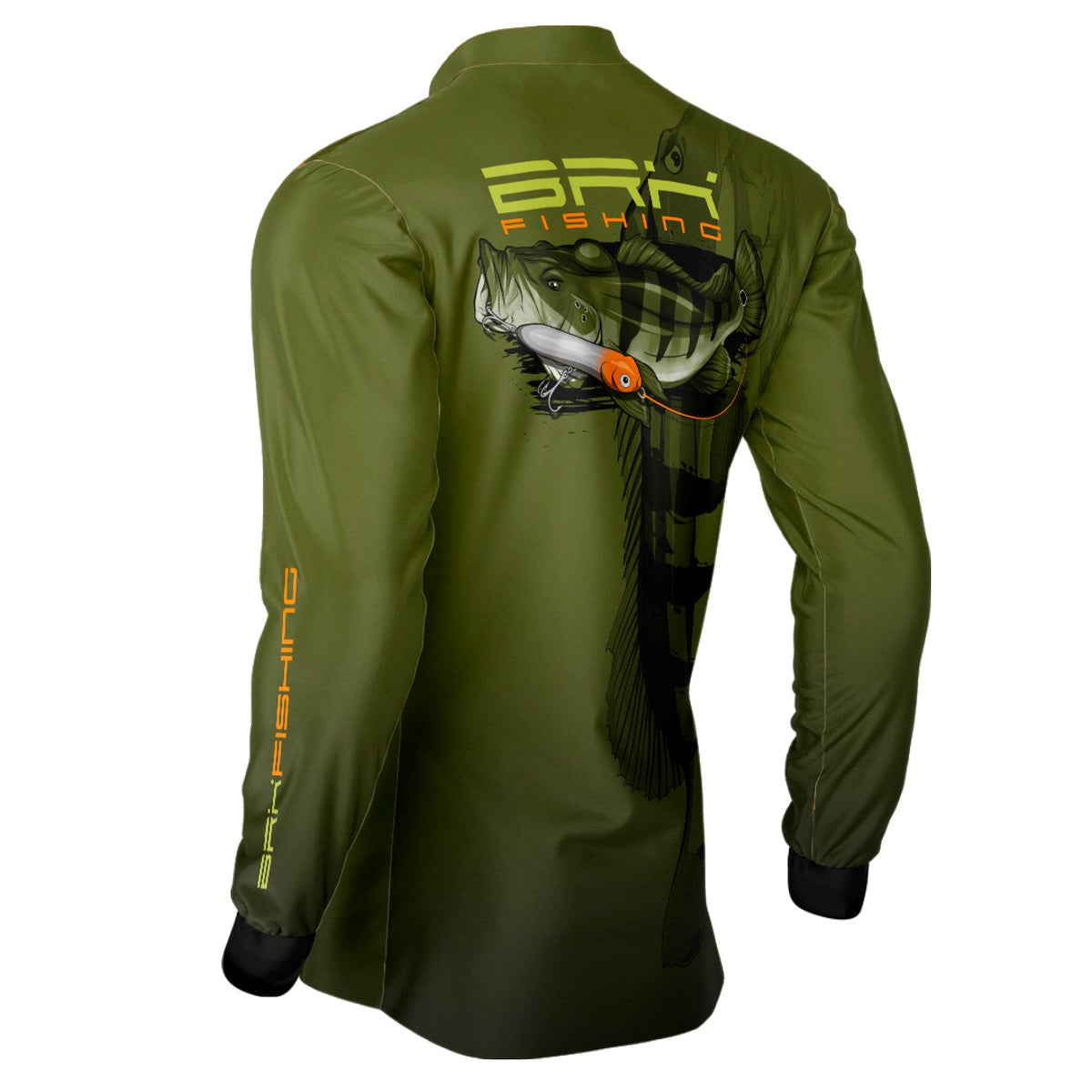 Camisa de Pesca Brk Verde Tucunaré Azul com UV50+ - Brk Fishing