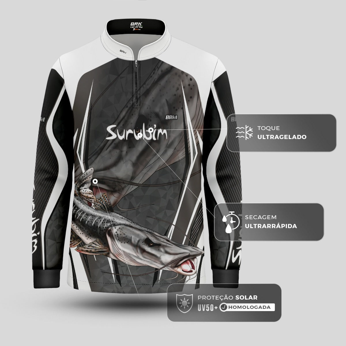 Camisa Infantil de Pesca Brk Surubim com Proteção UV50+ - Brk Fishing