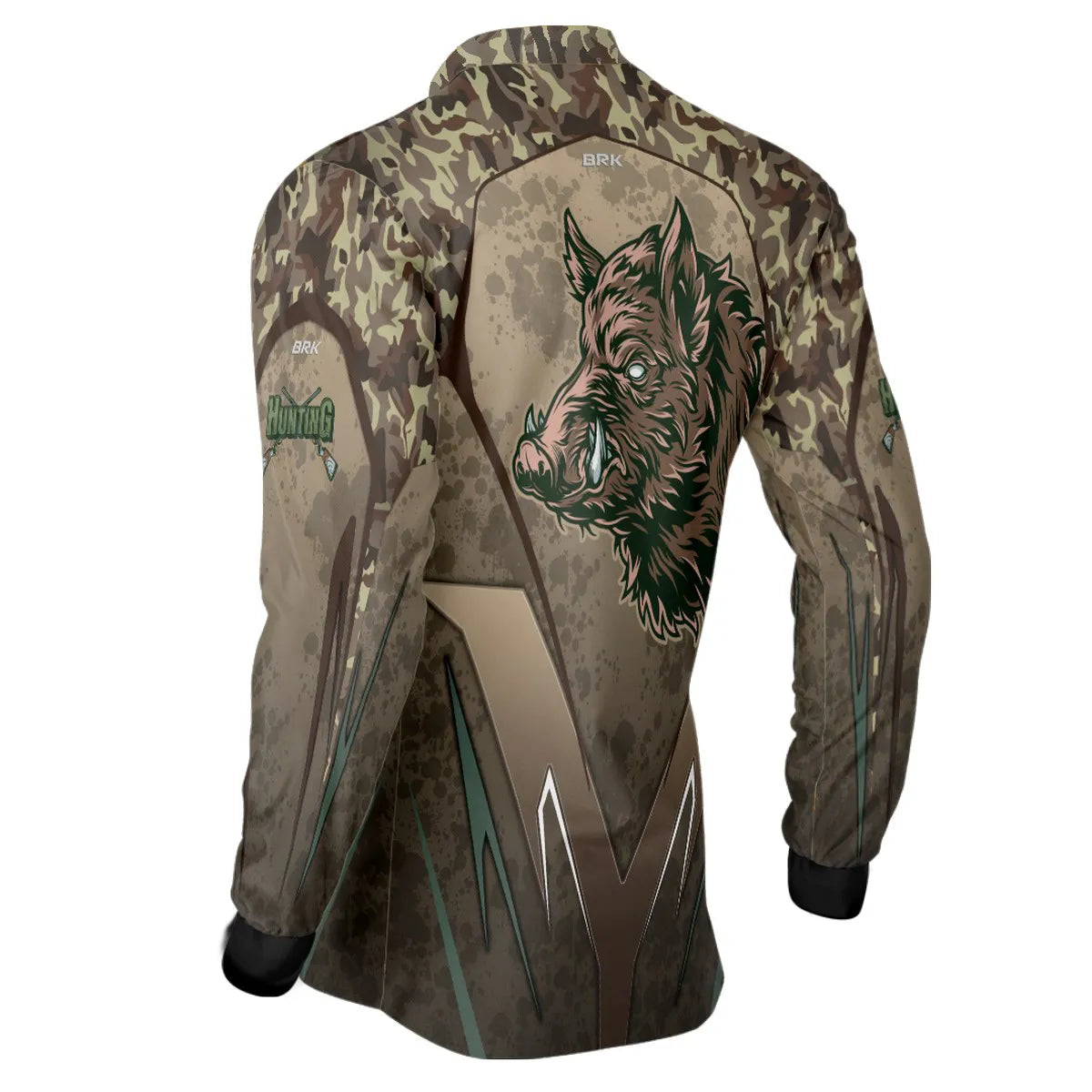 Camisa de Caça Brk Hunter Marrom com UV50+ - Brk Fishing