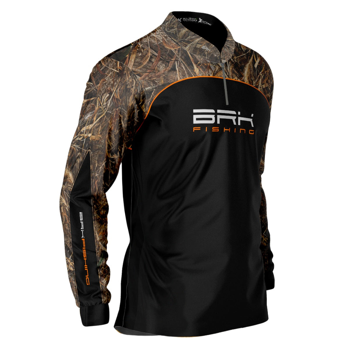 Camisa de Pesca Brk Preta Real Tree com Proteção UV50+ - Brk Fishing