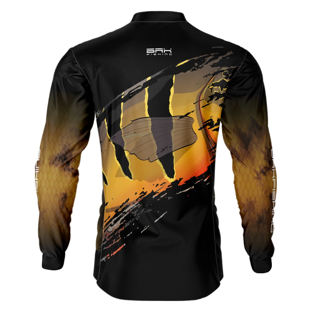 Camisa de Pesca Preta Brk Tucunaré Açu com Proteção UV50+ - Brk Fishing