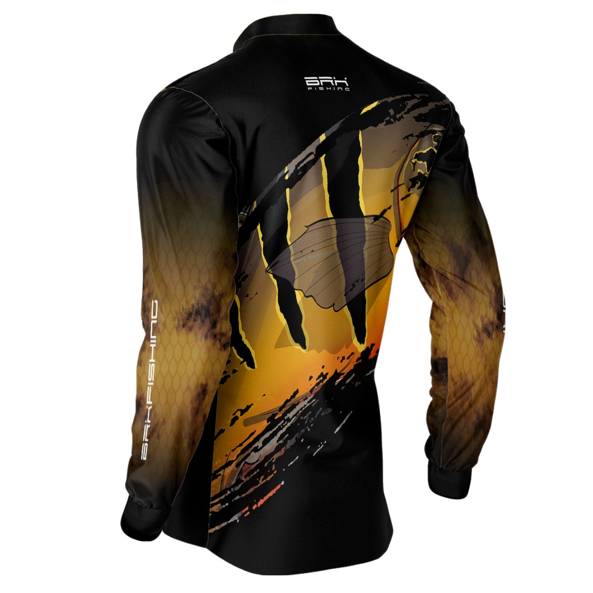 Camisa de Pesca Preta Brk Tucunaré Açu com Proteção UV50+ - Brk Fishing