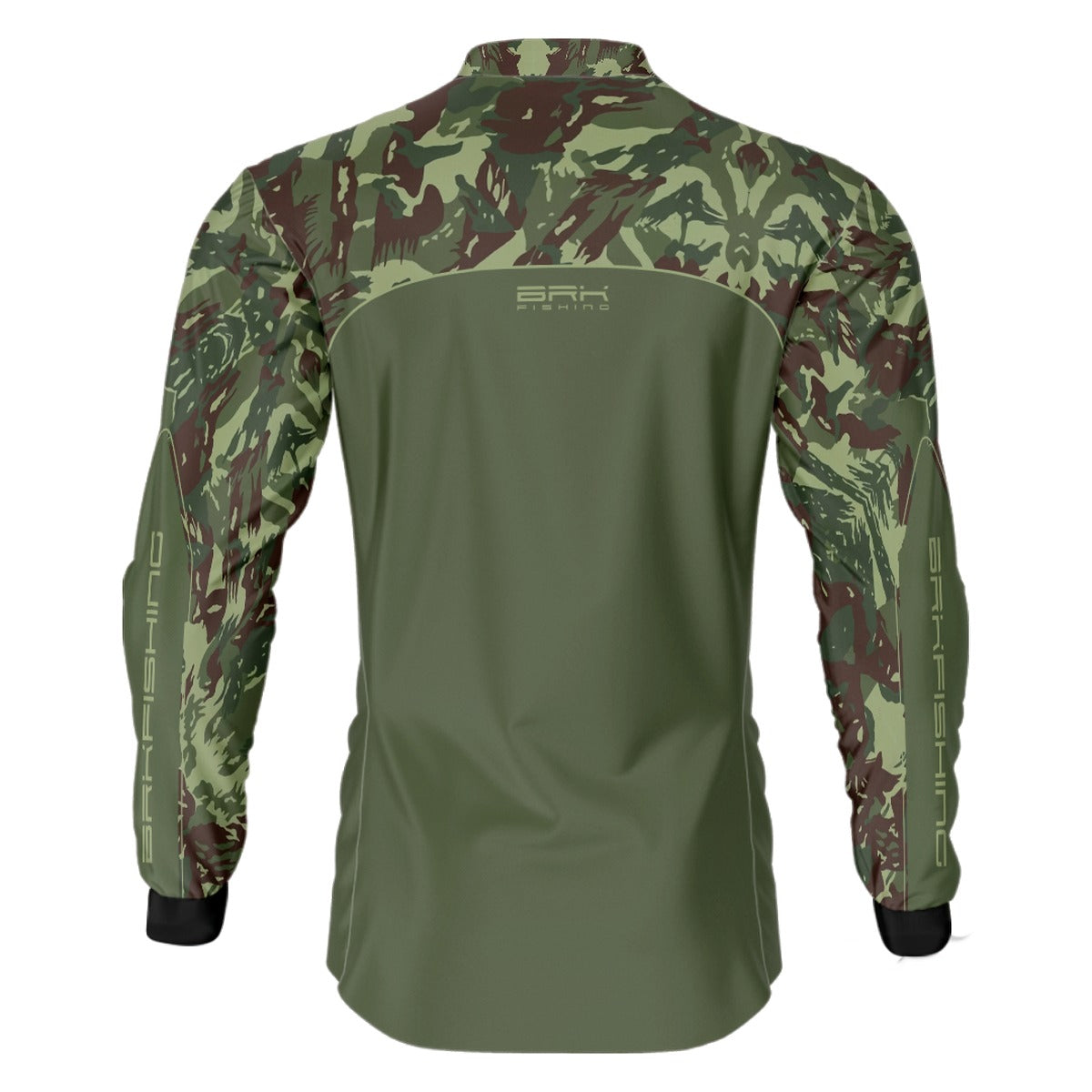 Camisa de Pesca Brk Verde Militar com Proteção UV50+ - Brk Fishing