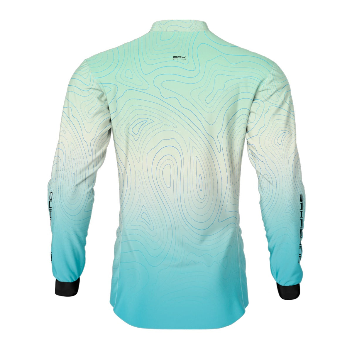 Camisa de Pesca Brk Ciano e Branco com Proteção UV50+ - Brk Fishing