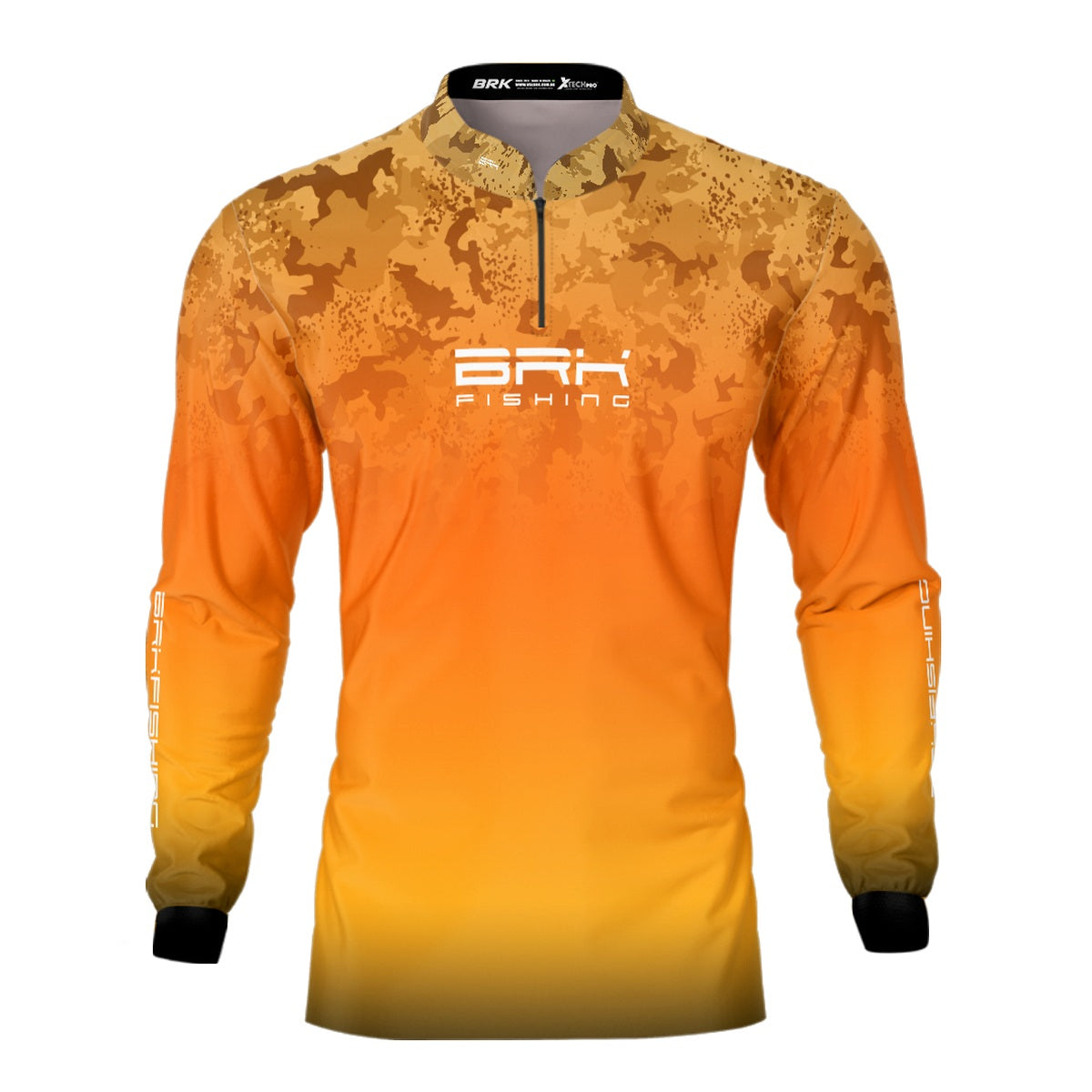 Camisa de Pesca Brk Laranja Camuflado com Proteção UV50+ - Brk Fishing