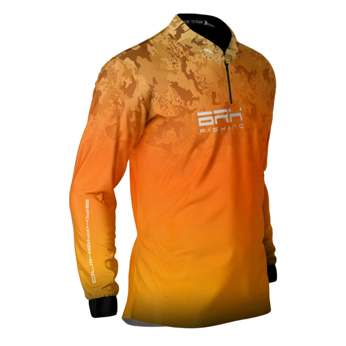 Camisa de Pesca Brk Laranja Camuflado com Proteção UV50+ - Brk Fishing