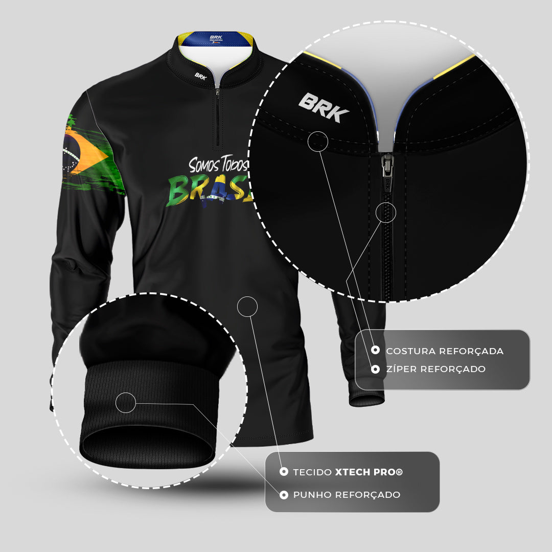 Camisa Agro Brk Patriota com Proteção Solar UV50+ - Brk Fishing