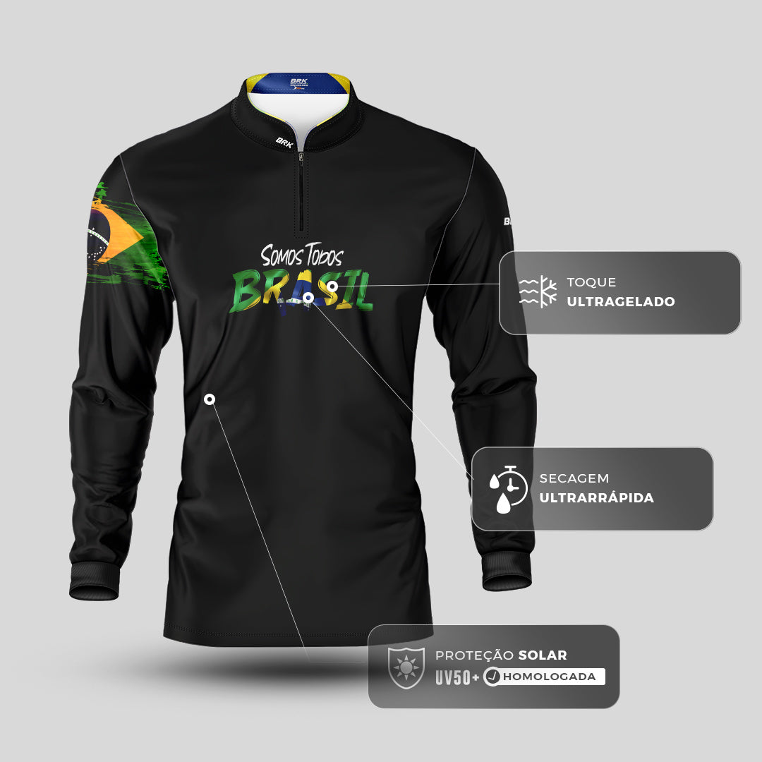 Camisa Agro Brk Patriota com Proteção Solar UV50+ - Brk Fishing