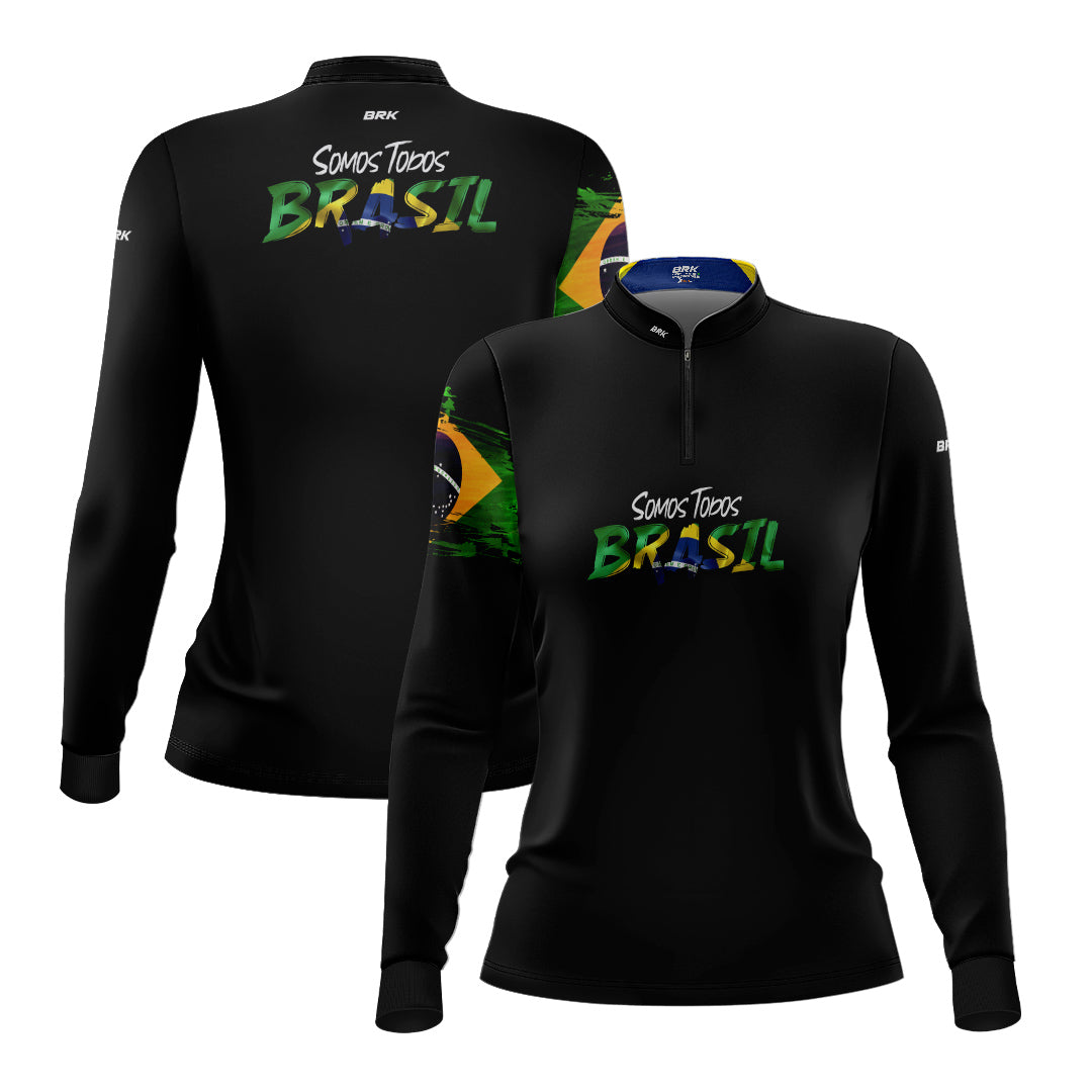 Camisa Agro Feminina Brk Patriota com Proteção Solar UV50+ - Brk Fishing