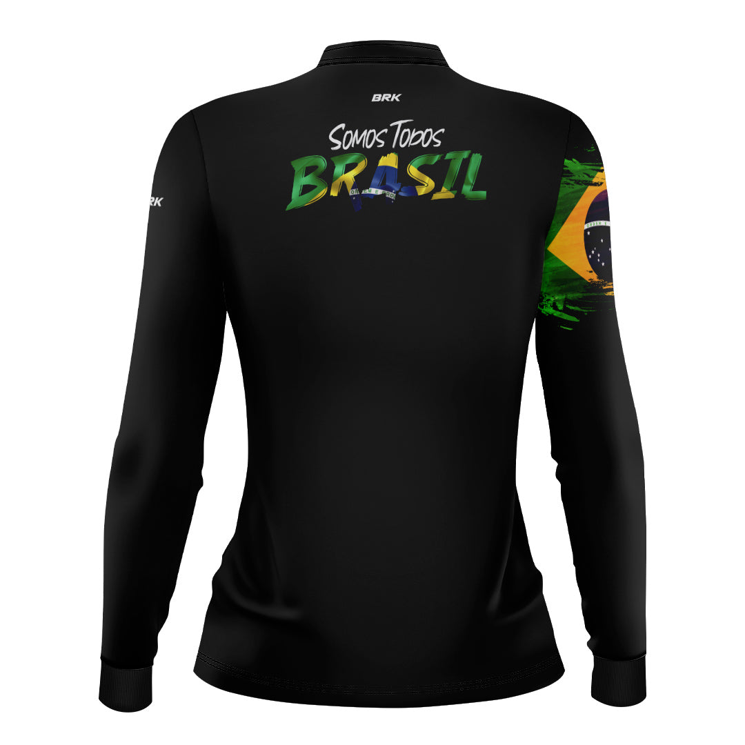 Camisa Agro Feminina Brk Patriota com Proteção Solar UV50+ - Brk Fishing