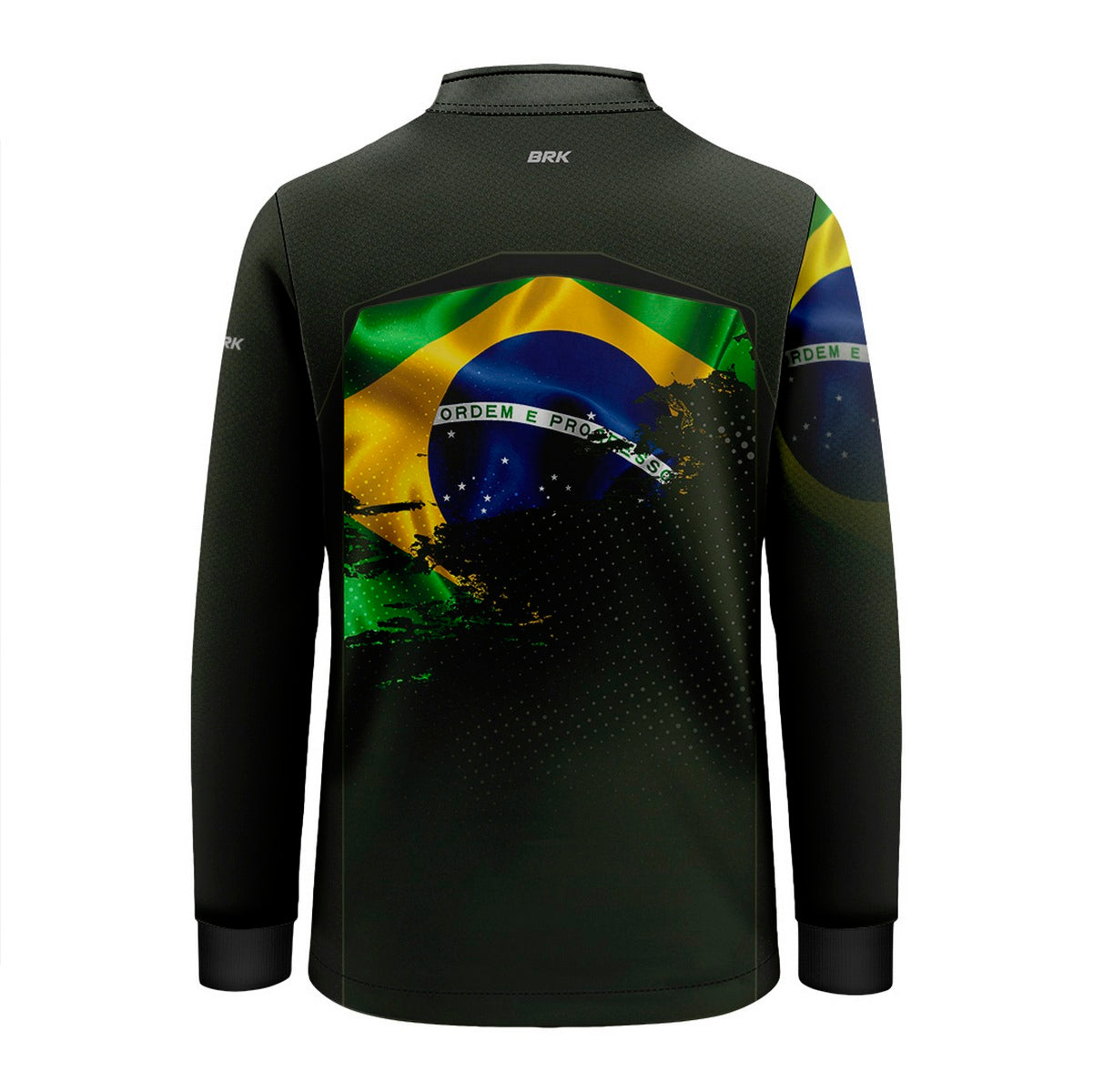 Camisa Agro Infantil Brk Independência do Brasil Verde Oliva com Proteção Solar UV50+ - Brk Fishing